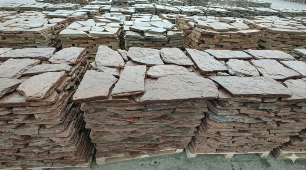 купить красный песчаник галтованный 