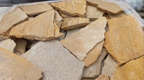 Плитняк златолит жёлтый для цоколя купить в Барнаул