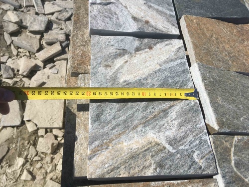 Плитка пилёная златолит Уральский для цоколя, отмостки купить в Барнаул